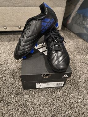 Adidas Black & Blue Goletto VII Soccer Cleats NIB